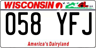 WI license plate 058YFJ