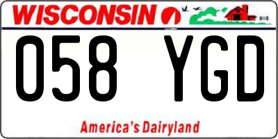 WI license plate 058YGD
