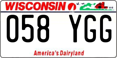 WI license plate 058YGG