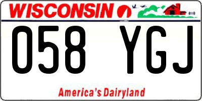 WI license plate 058YGJ