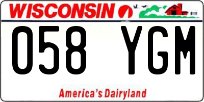 WI license plate 058YGM