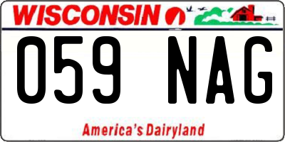 WI license plate 059NAG
