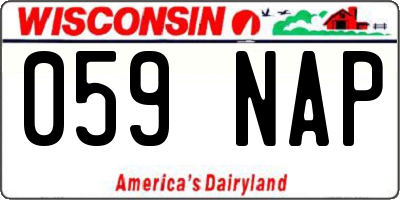 WI license plate 059NAP