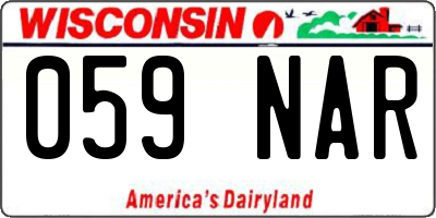 WI license plate 059NAR