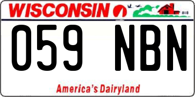 WI license plate 059NBN