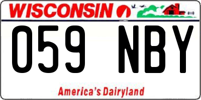 WI license plate 059NBY