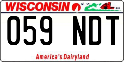 WI license plate 059NDT