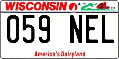 WI license plate 059NEL