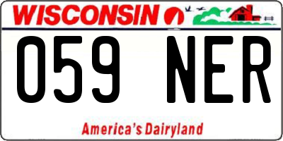 WI license plate 059NER