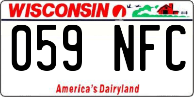 WI license plate 059NFC