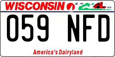 WI license plate 059NFD