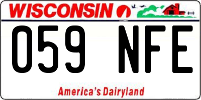 WI license plate 059NFE