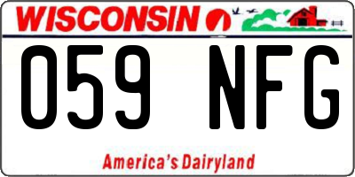 WI license plate 059NFG