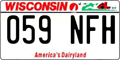 WI license plate 059NFH