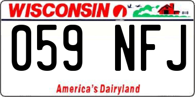 WI license plate 059NFJ
