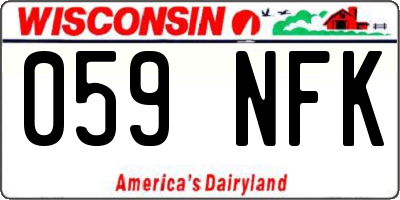 WI license plate 059NFK
