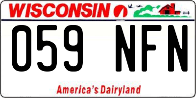 WI license plate 059NFN