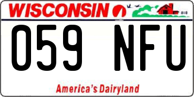 WI license plate 059NFU