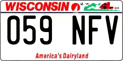 WI license plate 059NFV