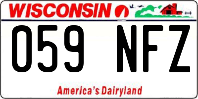 WI license plate 059NFZ