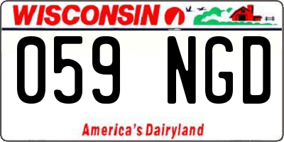 WI license plate 059NGD