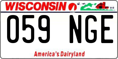WI license plate 059NGE