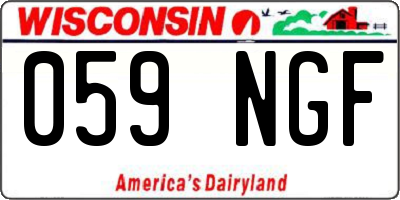 WI license plate 059NGF