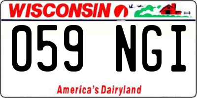WI license plate 059NGI