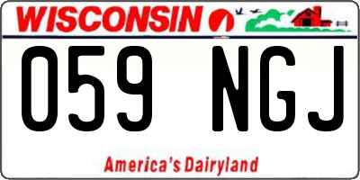 WI license plate 059NGJ