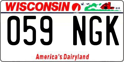 WI license plate 059NGK