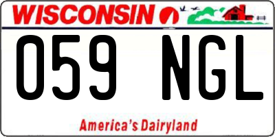 WI license plate 059NGL