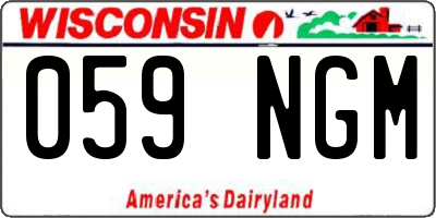 WI license plate 059NGM