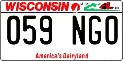 WI license plate 059NGO