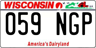 WI license plate 059NGP