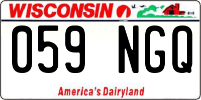 WI license plate 059NGQ