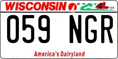 WI license plate 059NGR