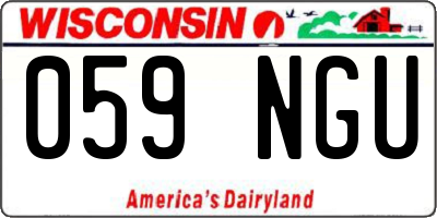WI license plate 059NGU