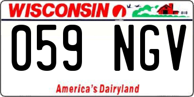 WI license plate 059NGV