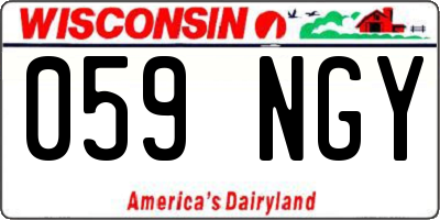 WI license plate 059NGY