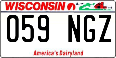 WI license plate 059NGZ