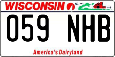 WI license plate 059NHB