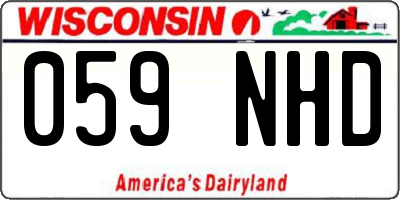 WI license plate 059NHD