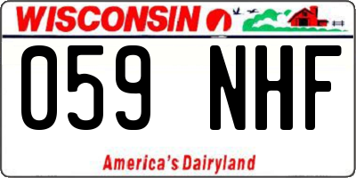 WI license plate 059NHF