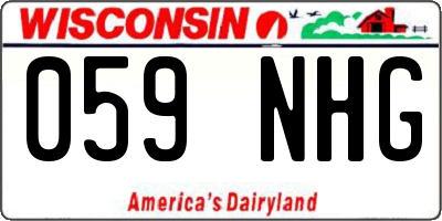 WI license plate 059NHG