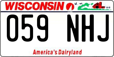 WI license plate 059NHJ