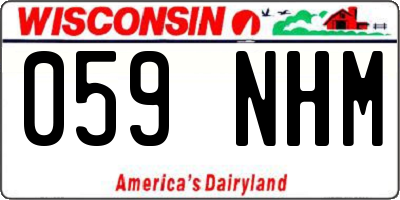 WI license plate 059NHM