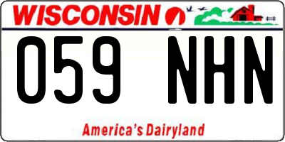 WI license plate 059NHN