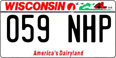 WI license plate 059NHP