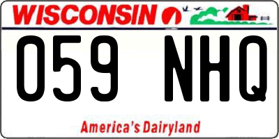 WI license plate 059NHQ