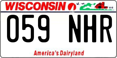 WI license plate 059NHR